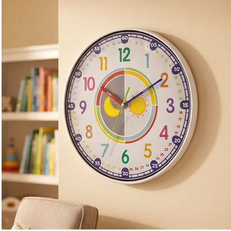 White clock styled in a warm home setting - 2