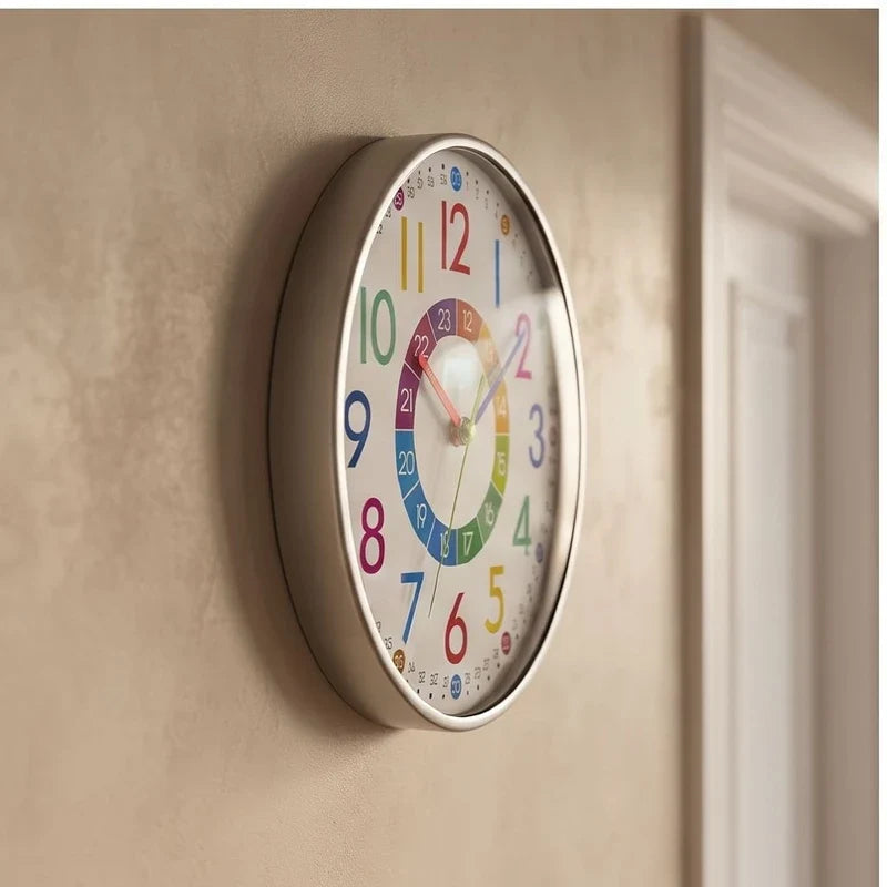 Silver clock styled in a warm home setting - 2