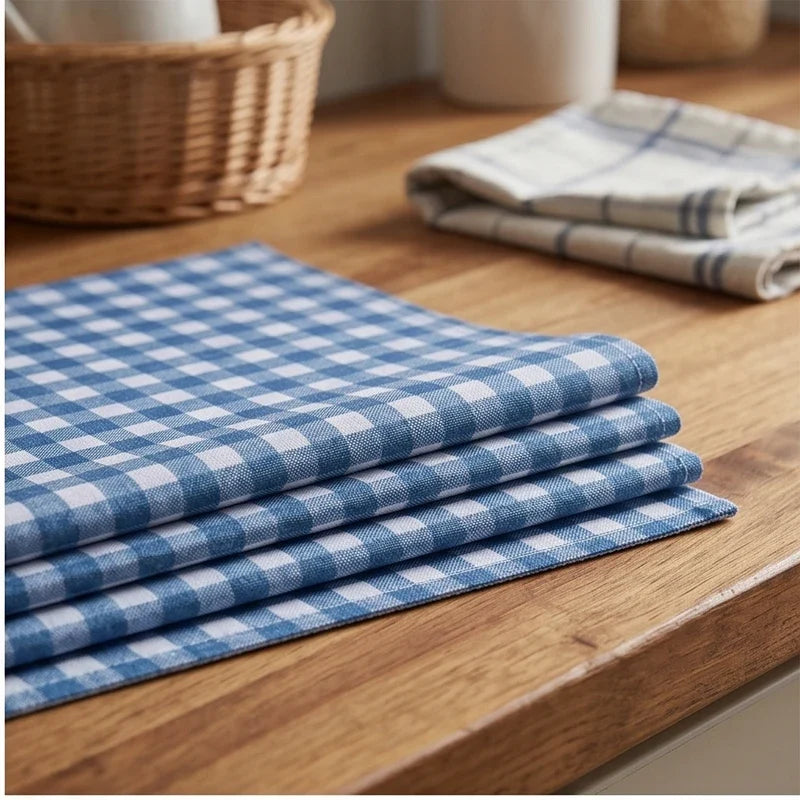5 4/6/8pcs Checkered Pattern Placemats Dining Table Mats Modern Plaid Printed Design for Party Multi Color Table Mat Kitchen Decor lifestyle photo - 2