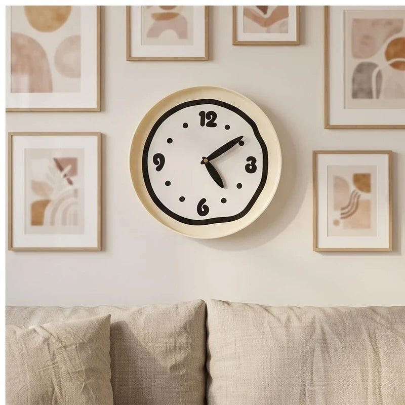 Black clock styled in a warm home setting - 4