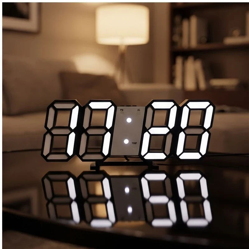 White clock styled in a warm home setting - 2