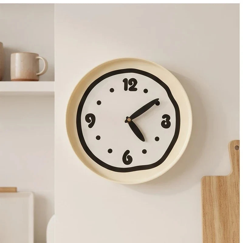 Black clock styled in a warm home setting - 3