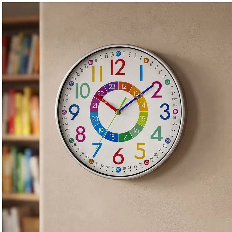 Silver clock styled in a warm home setting - 3