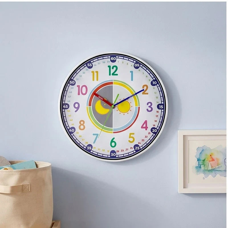 White clock styled in a warm home setting - 3