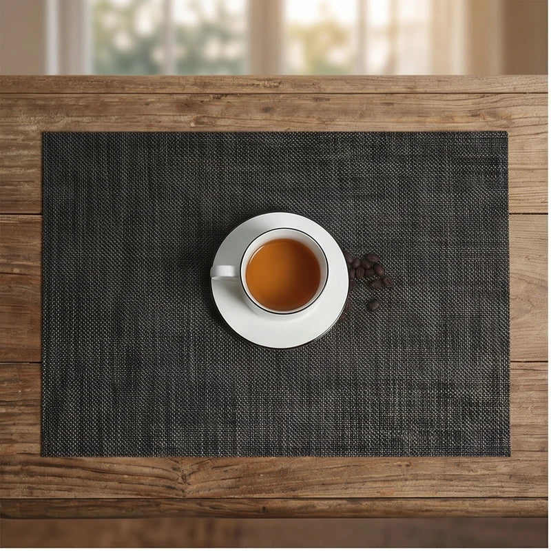 Color 2 Home Heat Insulation Placemat Rectangular Dining Table Decor Cup Pads PVC Waterproof Oilproof Bowl Mats Modern Placemat 45x30cm lifestyle photo
