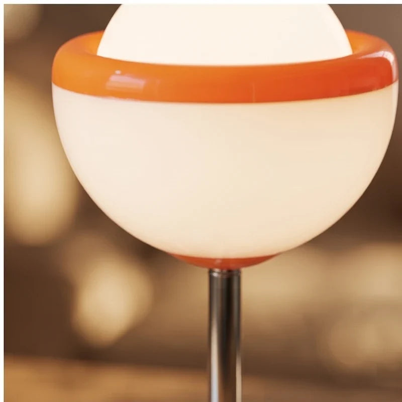 White lamp styled in a warm home setting - 4