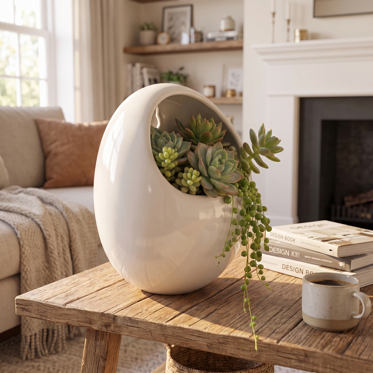 Ceramic Round Wall Planter