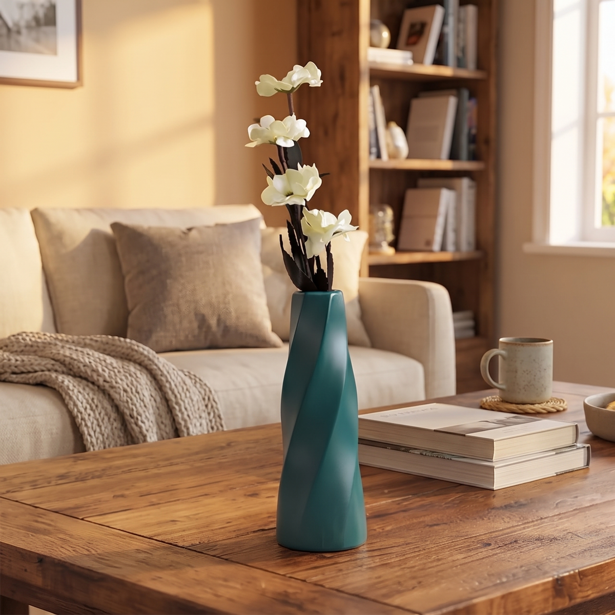 Prism Faceted Ceramic Vase