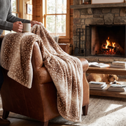 Fawnwood Deer Print Throw Blanket