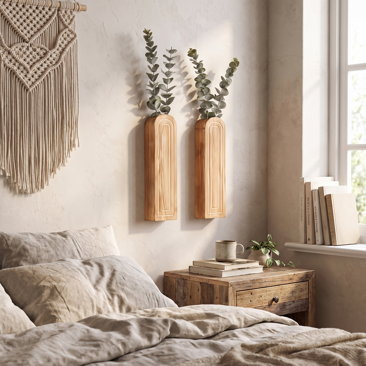Arbor Curved Arch Wood Wall Vase