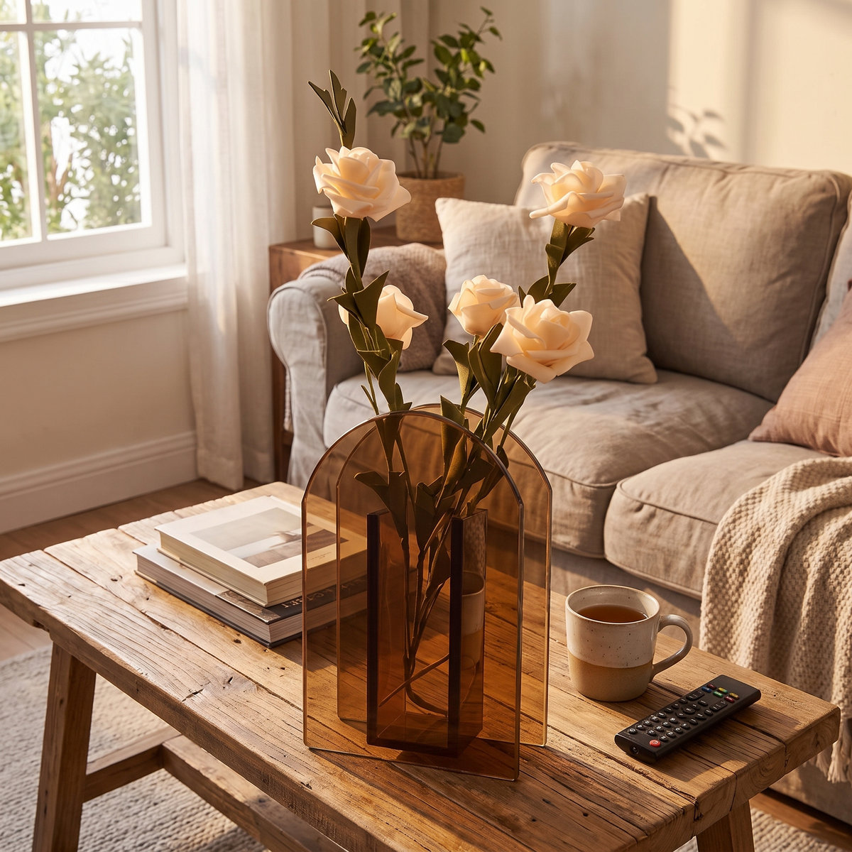 Arched Glass Minimalist Flower Vase