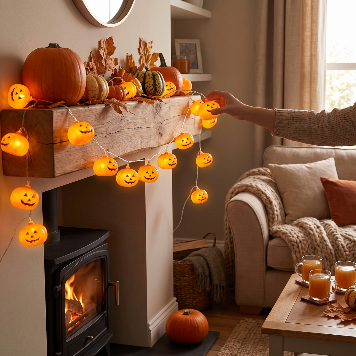 Halloween Pumpkin String Lights