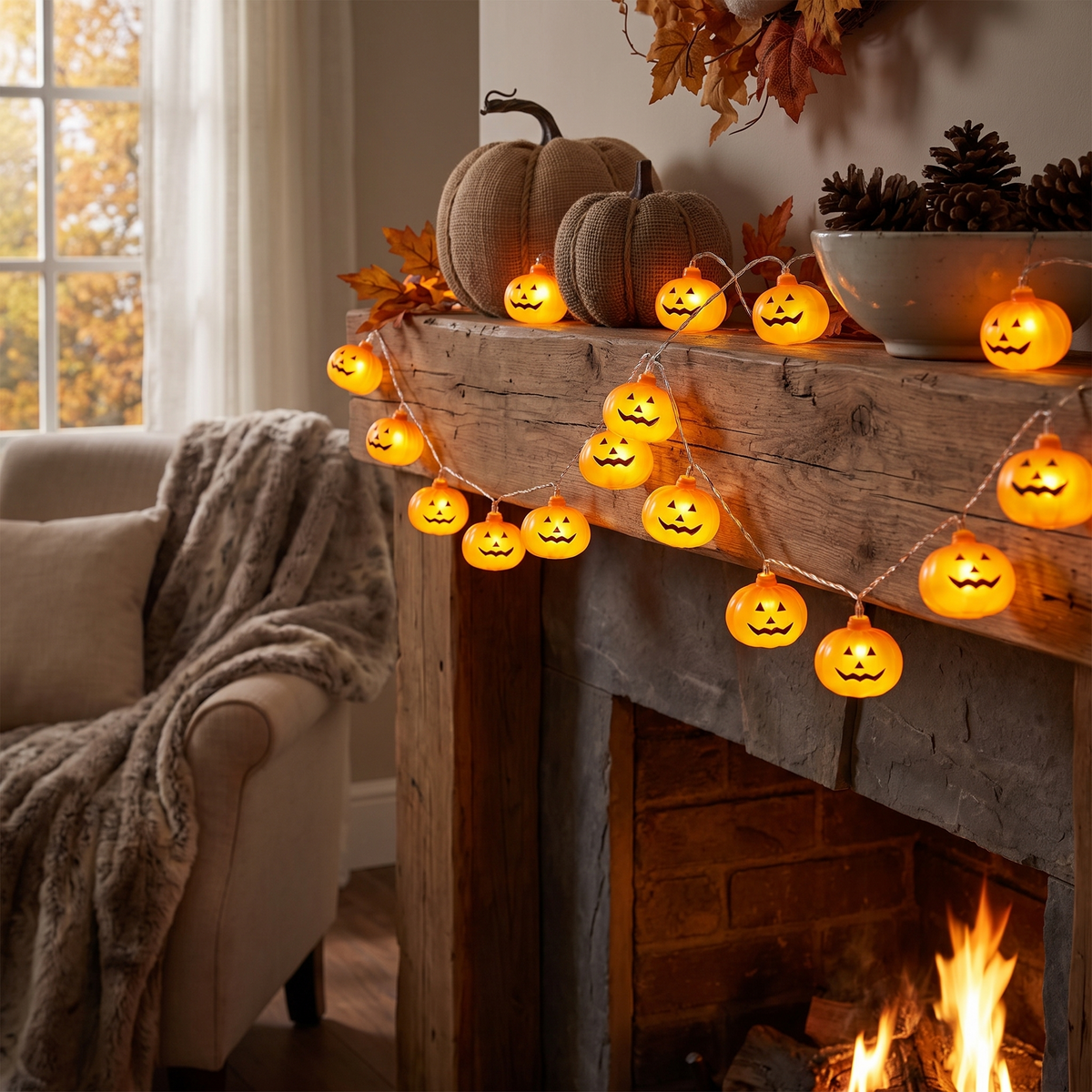Halloween Pumpkin String Lights