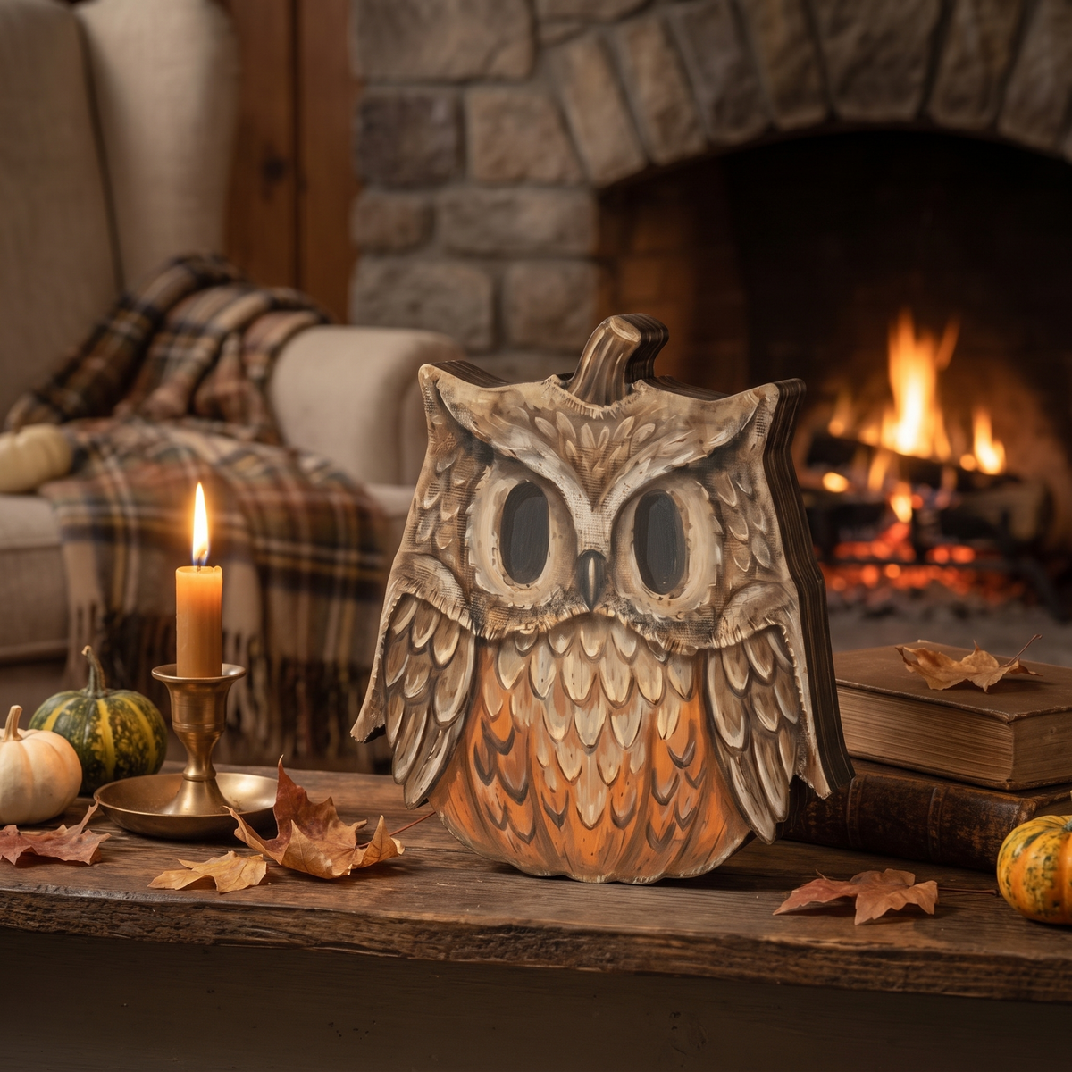 Painted Wood Halloween Tabletop Signs (Set of 6)