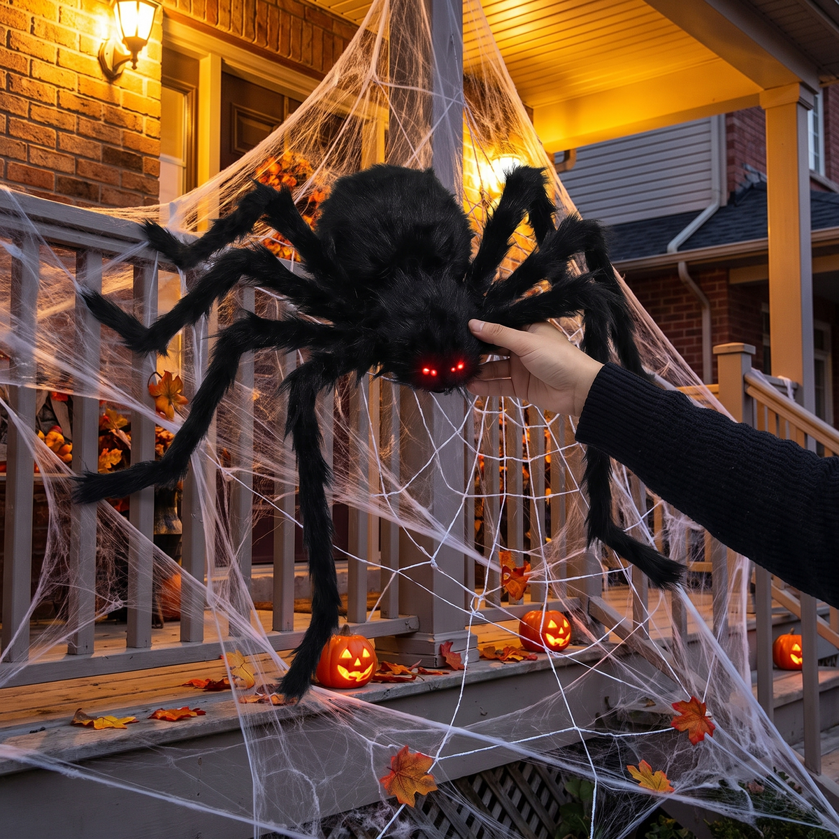 Arachna Giant Plush Spider Outdoor Decoration