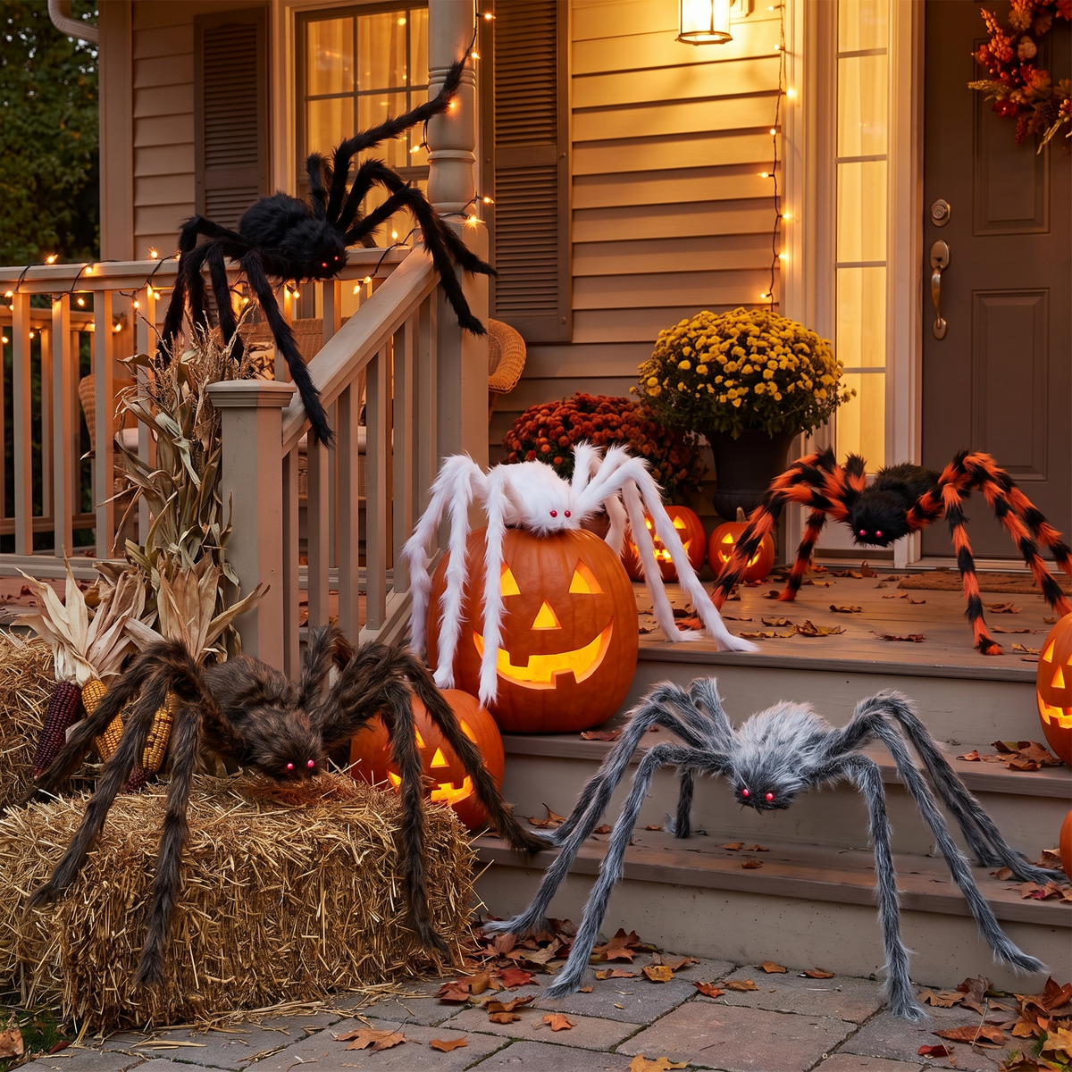 Arachna Giant Plush Spider Outdoor Decoration