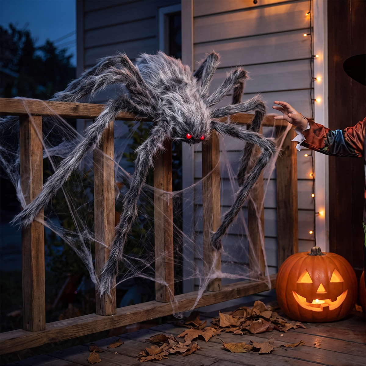 Arachna Giant Plush Spider Outdoor Decoration