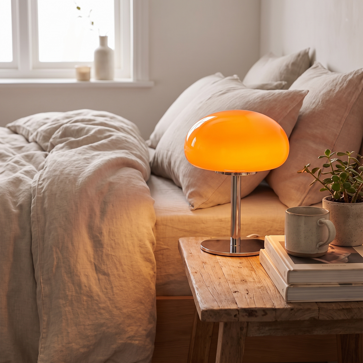 Zephyr Glass Mushroom Dome Lamp