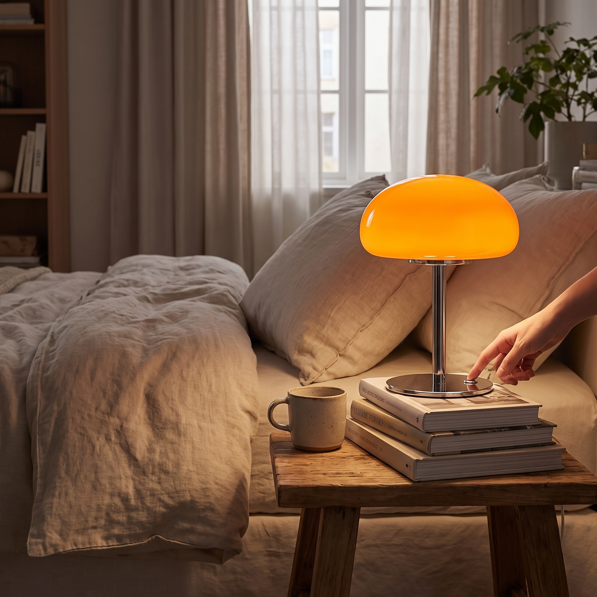 Zephyr Glass Mushroom Dome Lamp