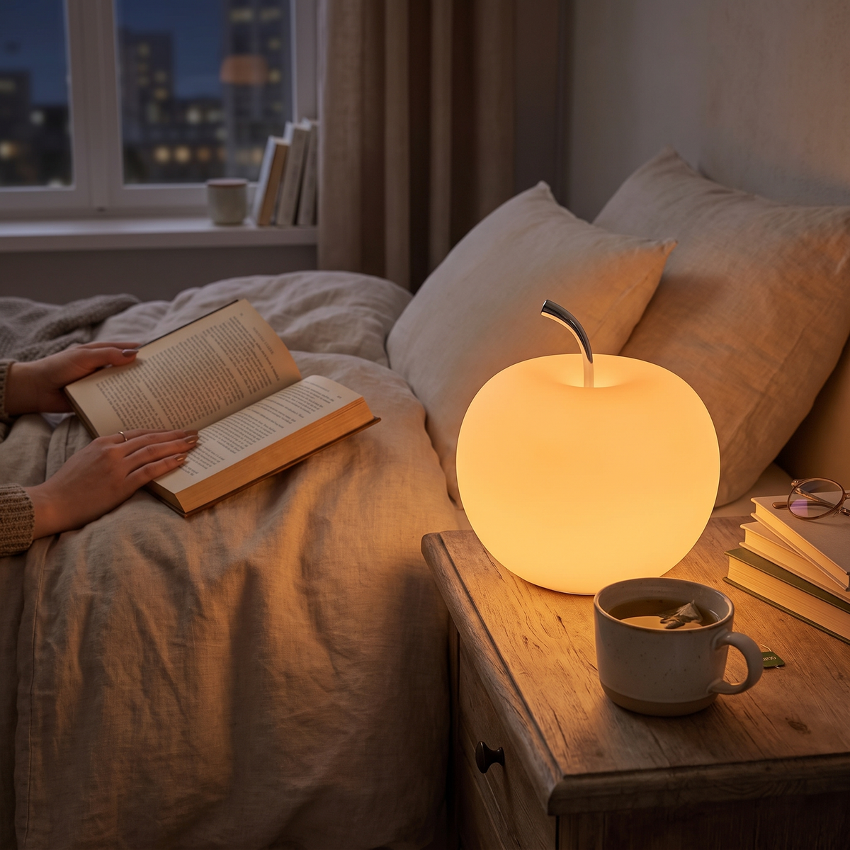 Glowing LED Touch Apple Lamp