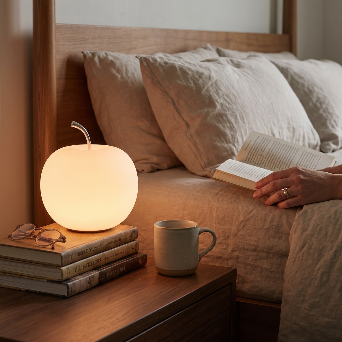 Glowing LED Touch Apple Lamp