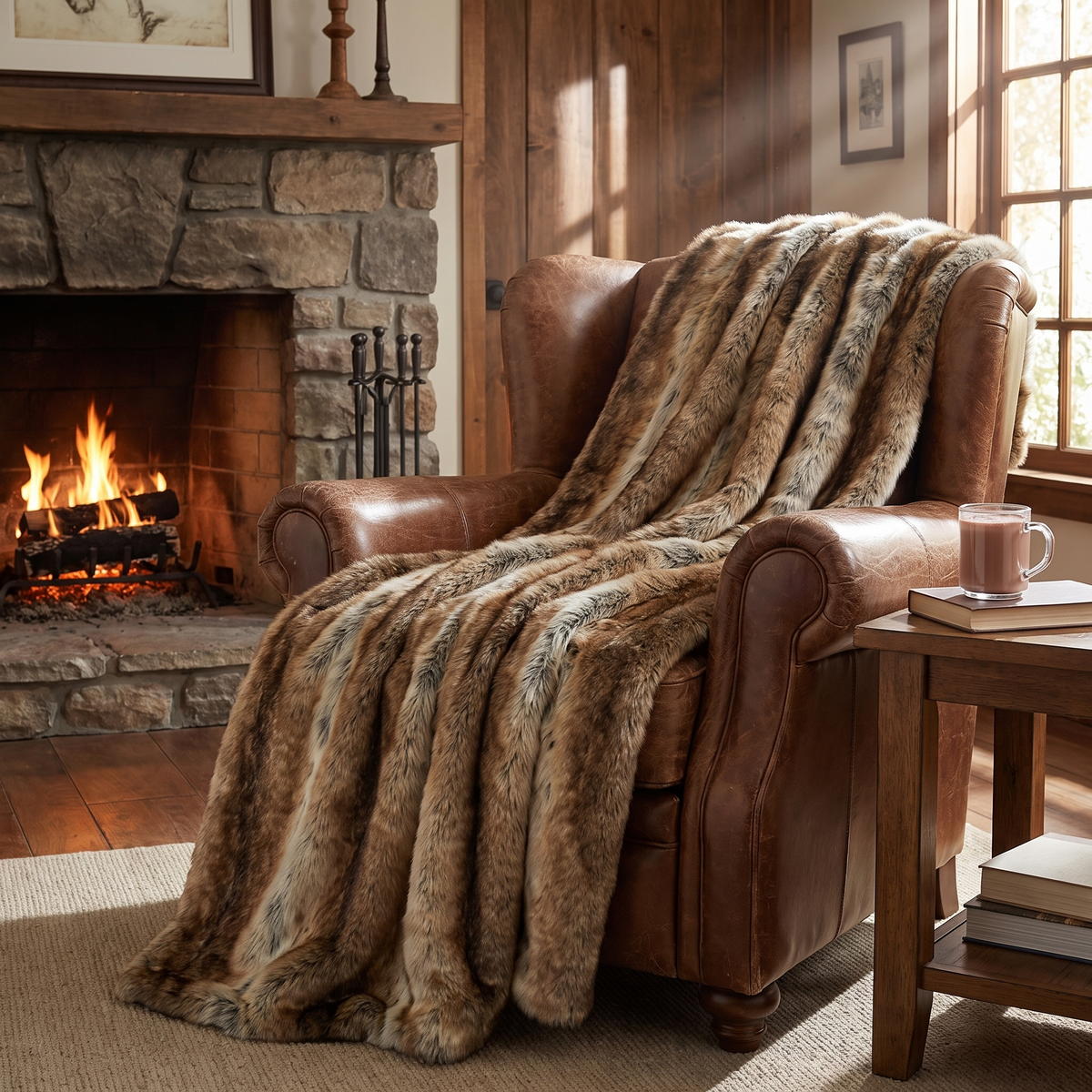 Harlow Plush Fur Throw Blanket
