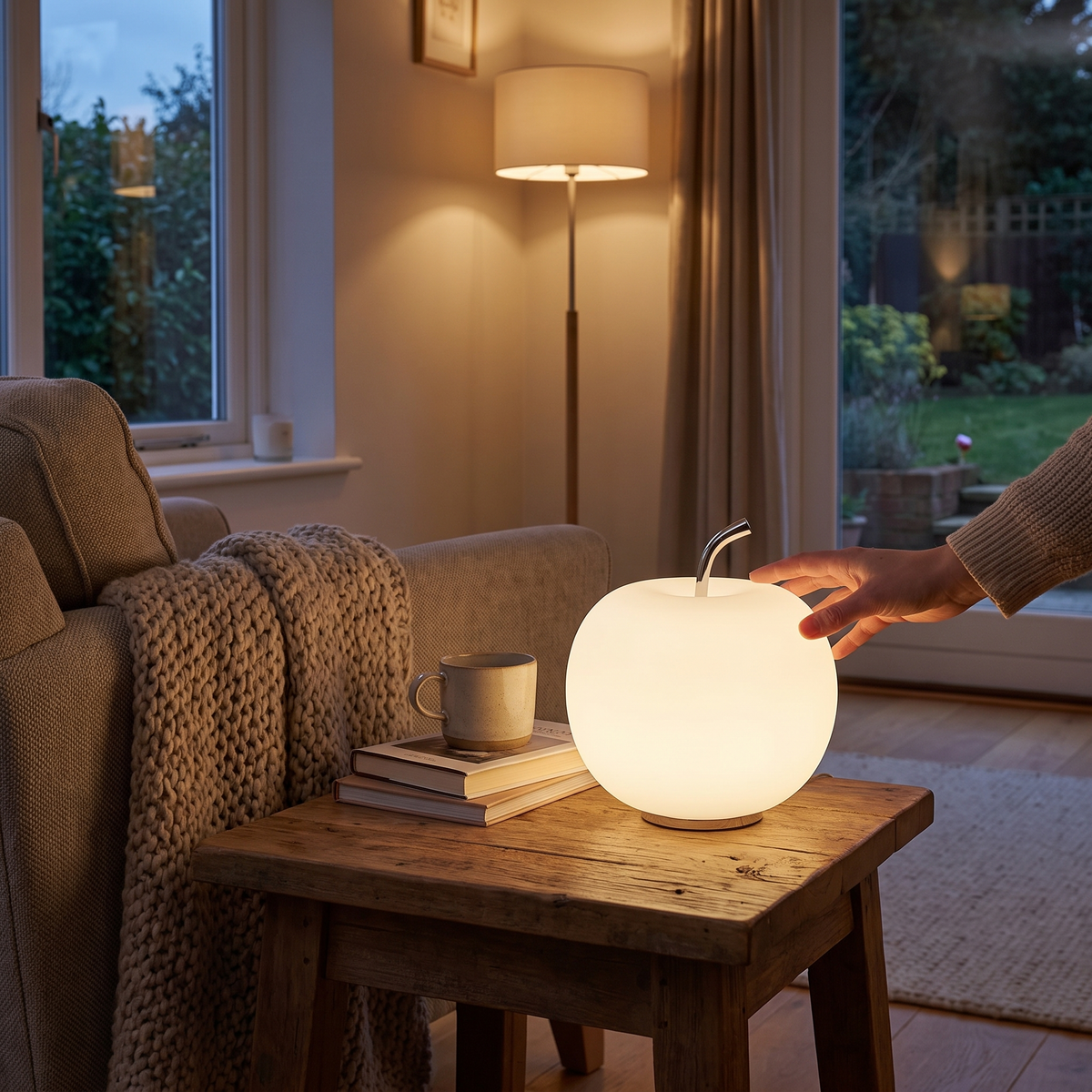 Glowing LED Touch Apple Lamp