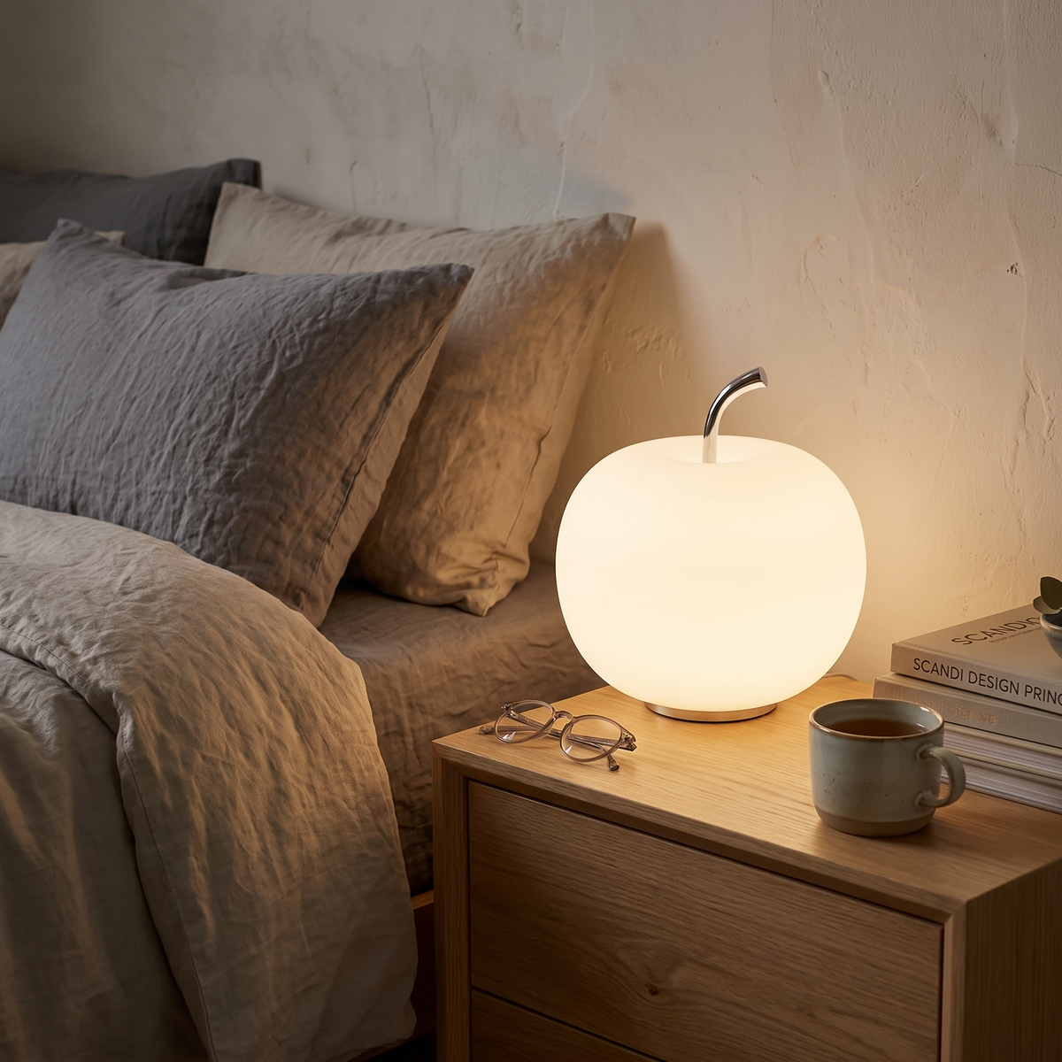 Glowing LED Touch Apple Lamp