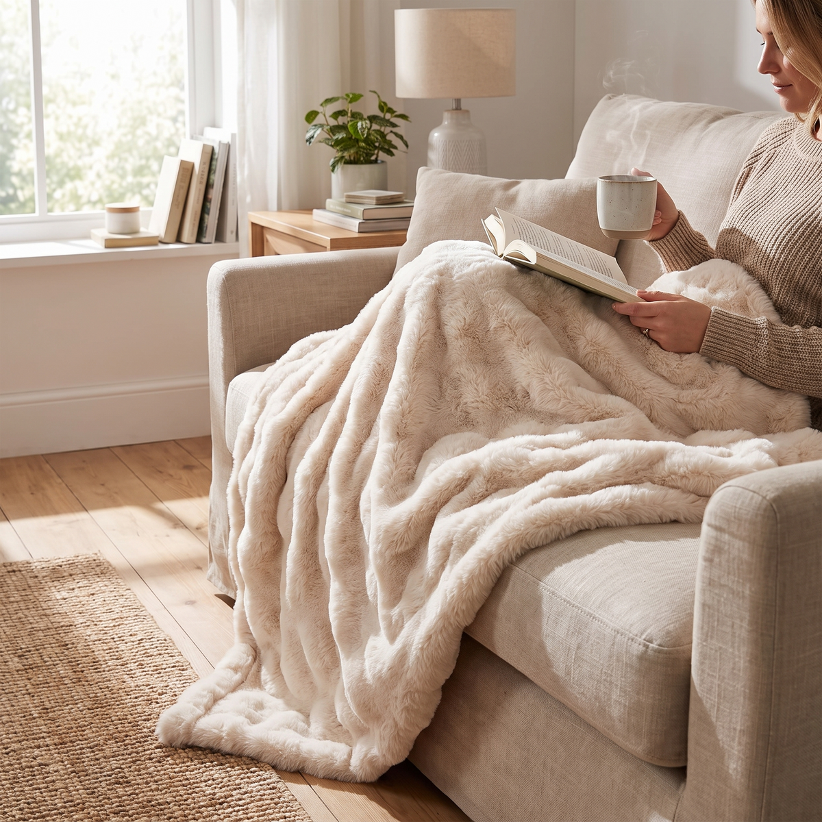 Everly Plush Sherpa Throw Blanket