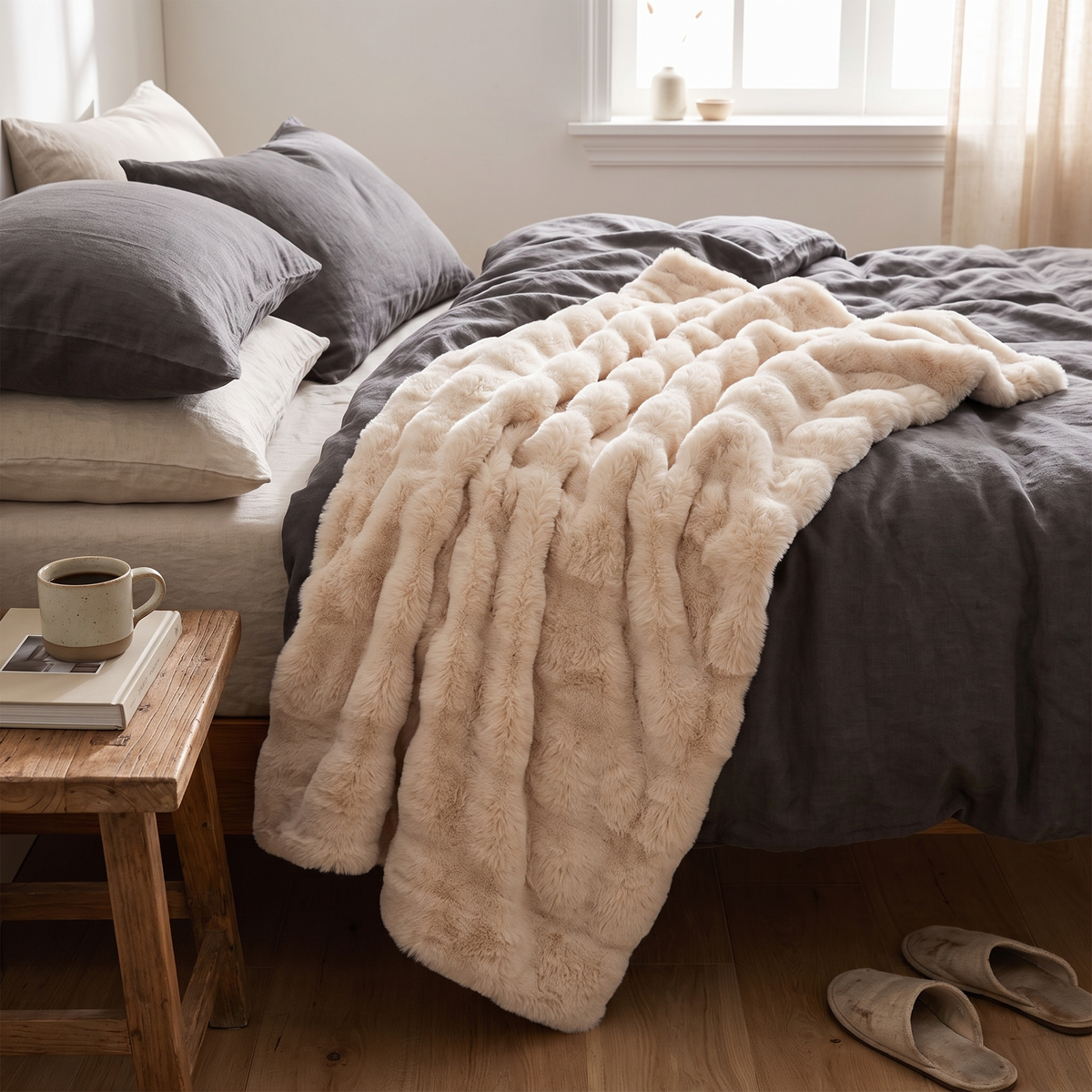 Everly Plush Sherpa Throw Blanket