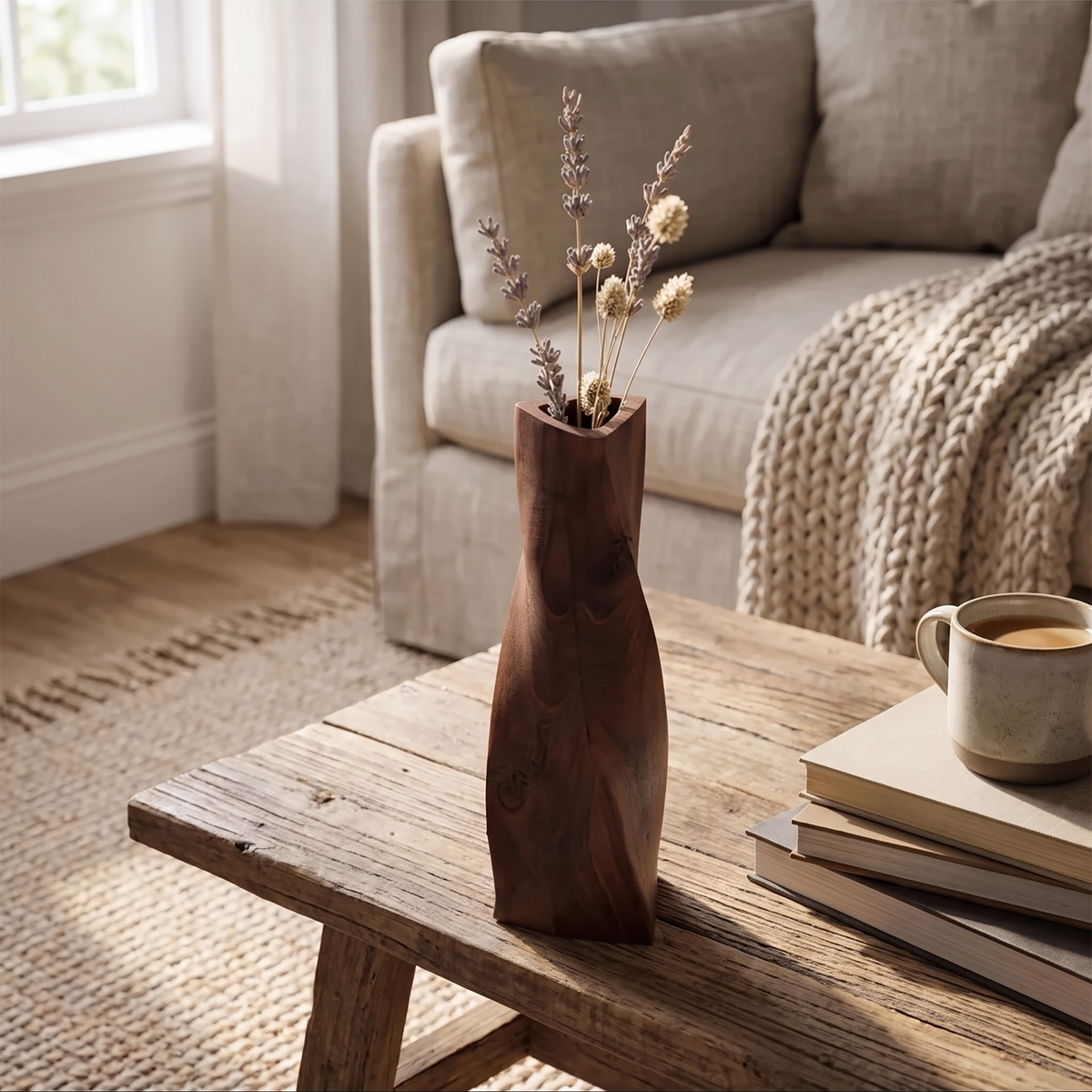 Kaida Wooden Flower Vase