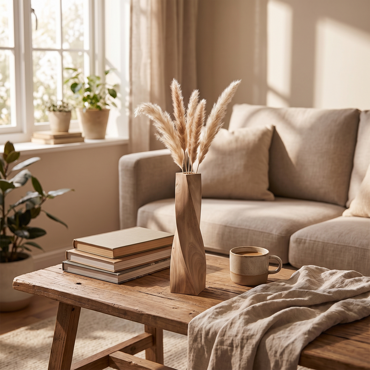 Kaida Wooden Flower Vase