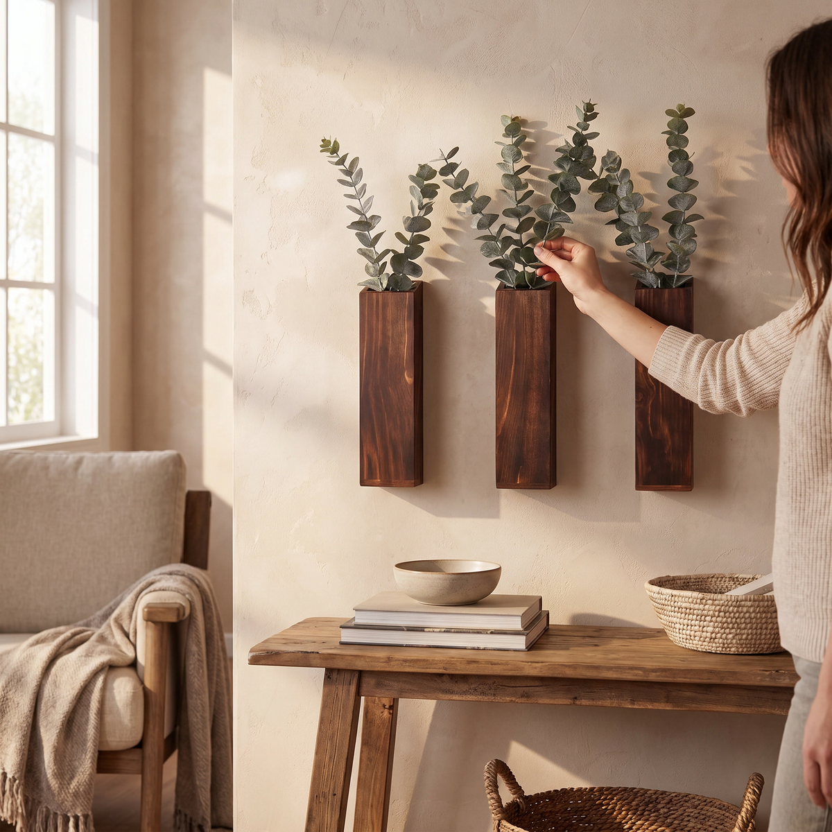 Harrow Wooden Wall Planters