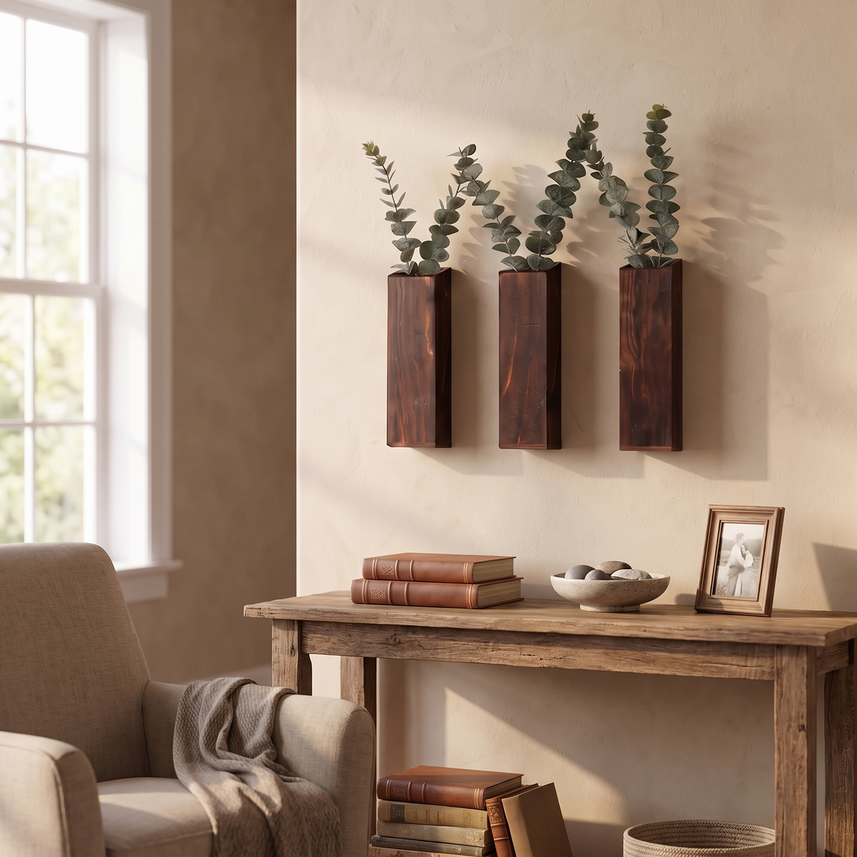 Harrow Wooden Wall Planters
