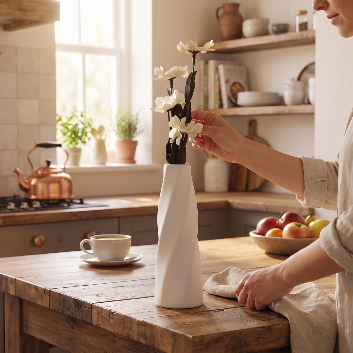 Prism Faceted Ceramic Vase