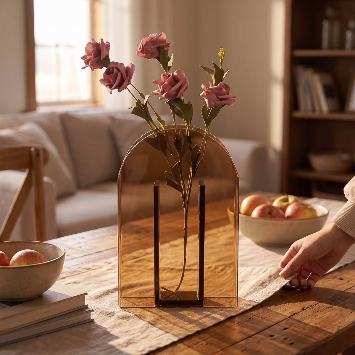 Arched Glass Minimalist Flower Vase