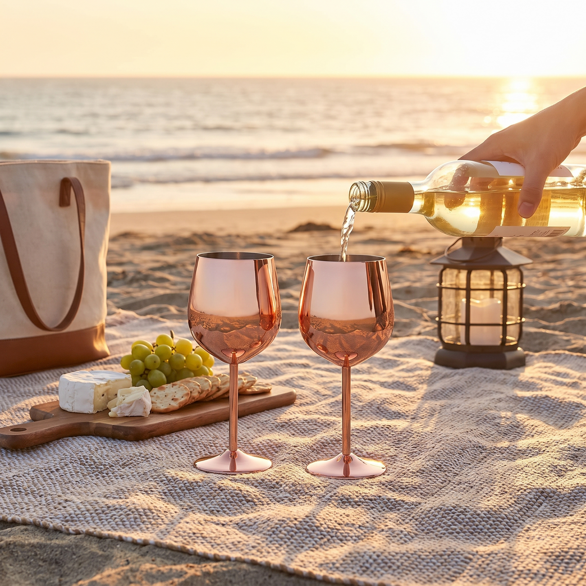 Cassara Stainless Steel 6-Piece Glassware Set