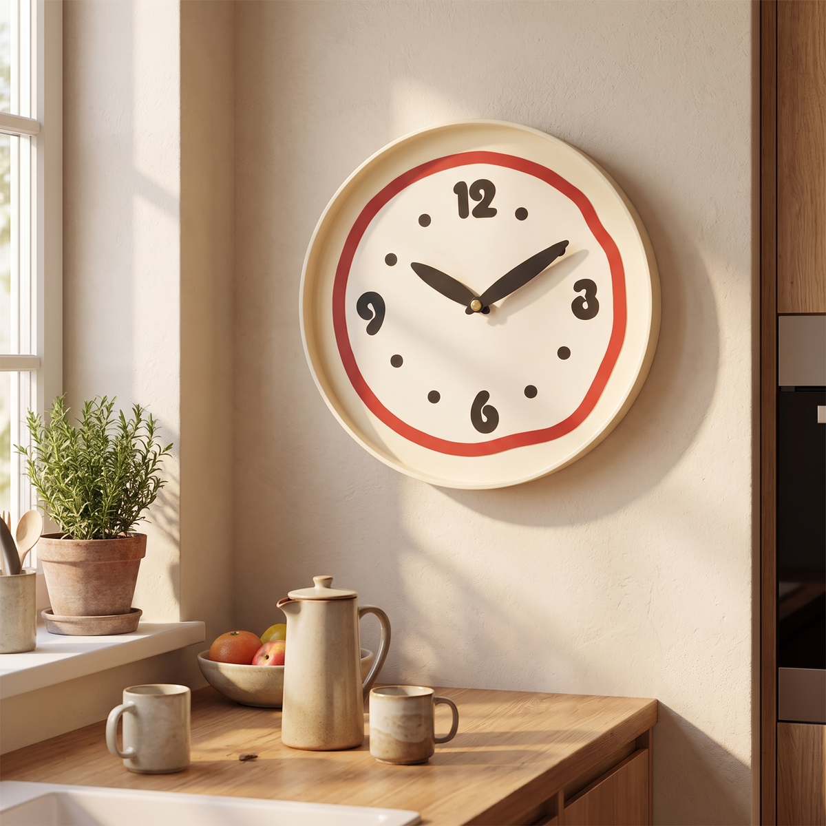 Cartoon Warped Wall Clock