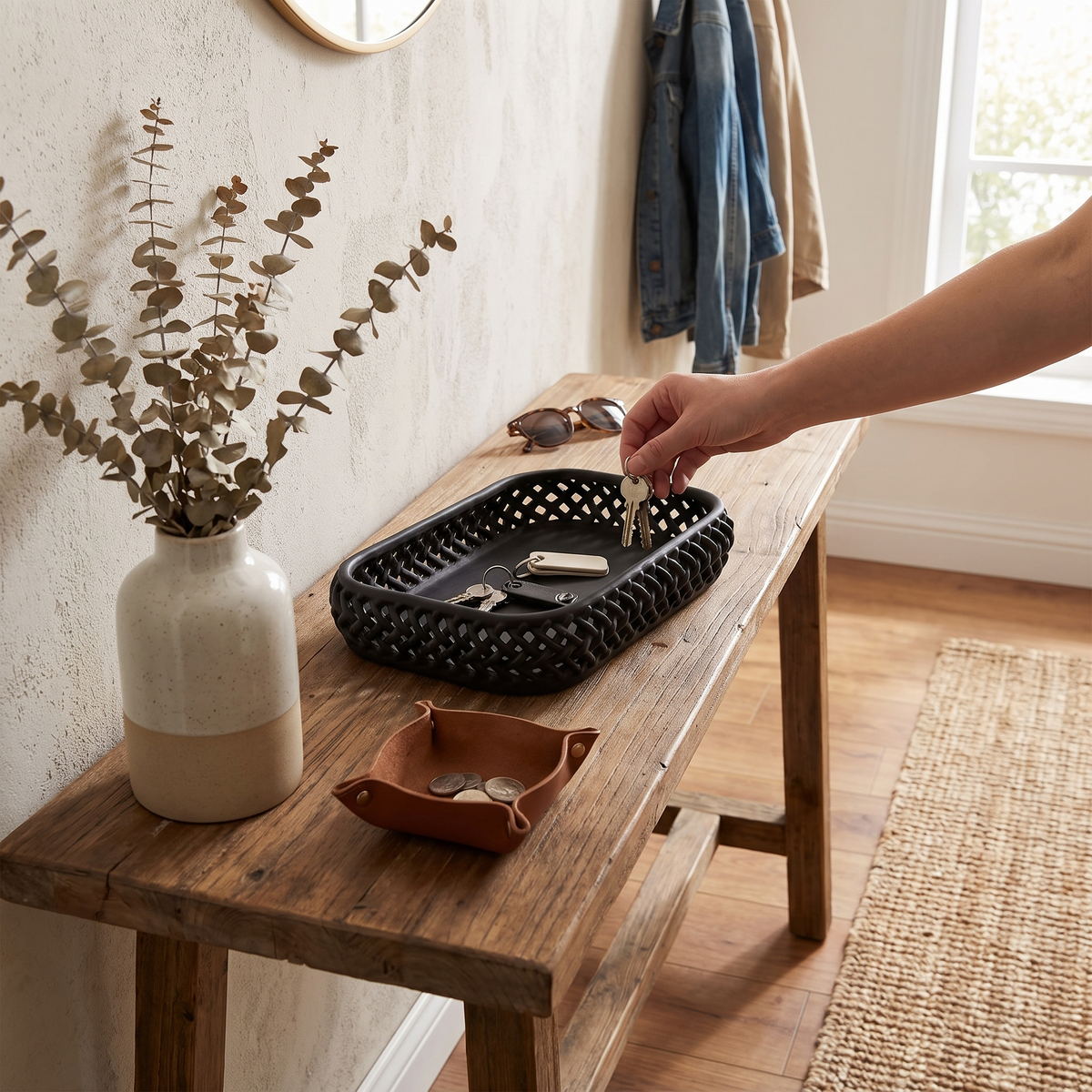 Trellis Woven Storage Tray