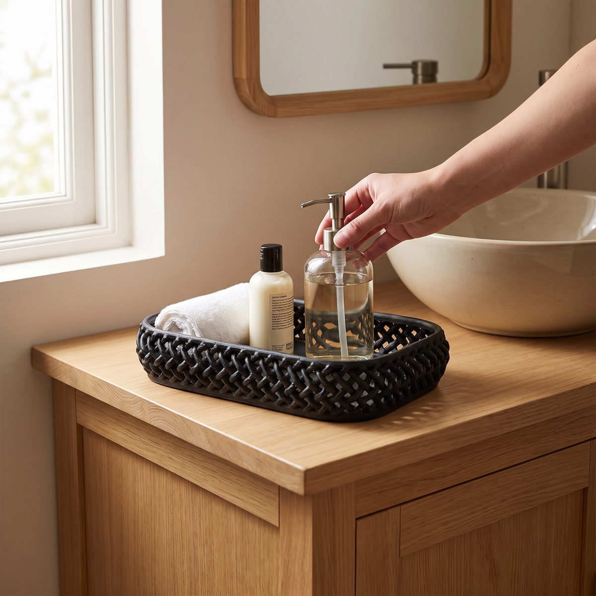 Trellis Woven Storage Tray