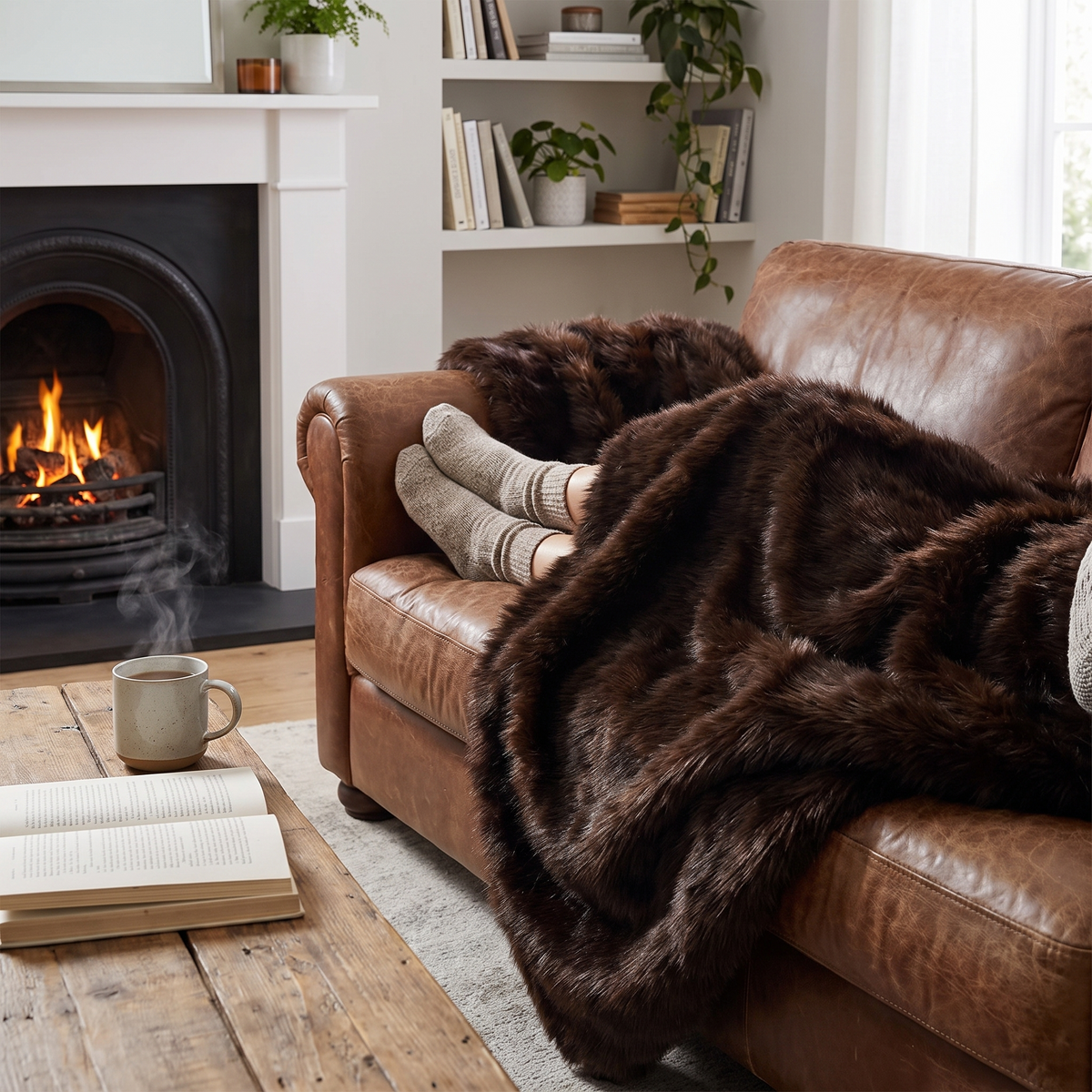 Morino Luxury Faux Fur Throw Blanket