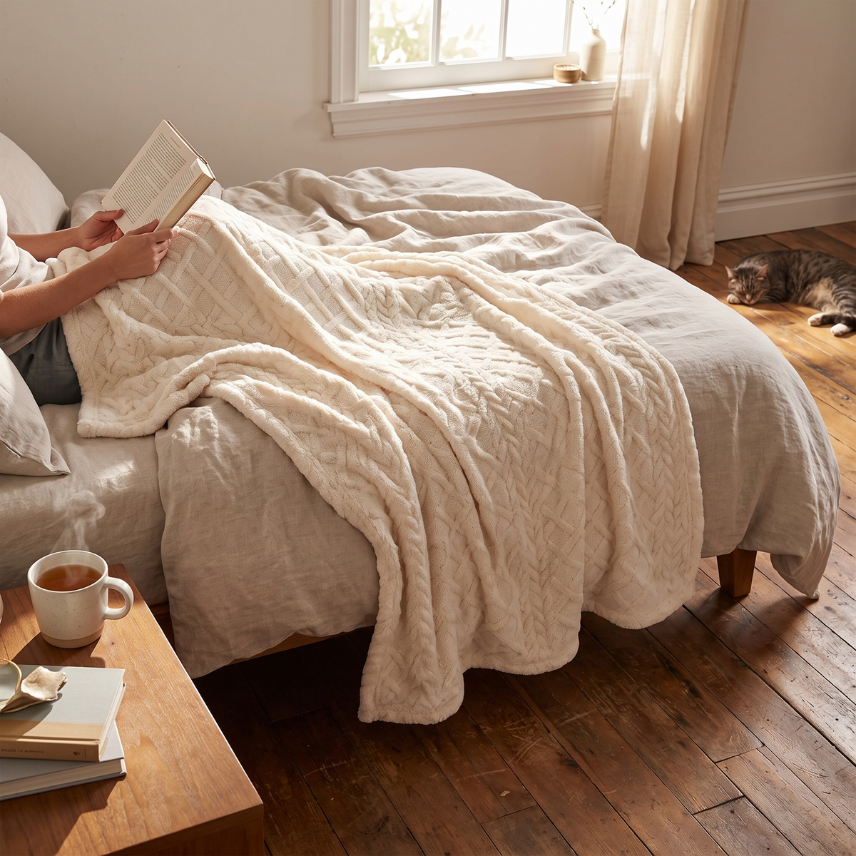 Solara Quilted Fleece Throw Blanket