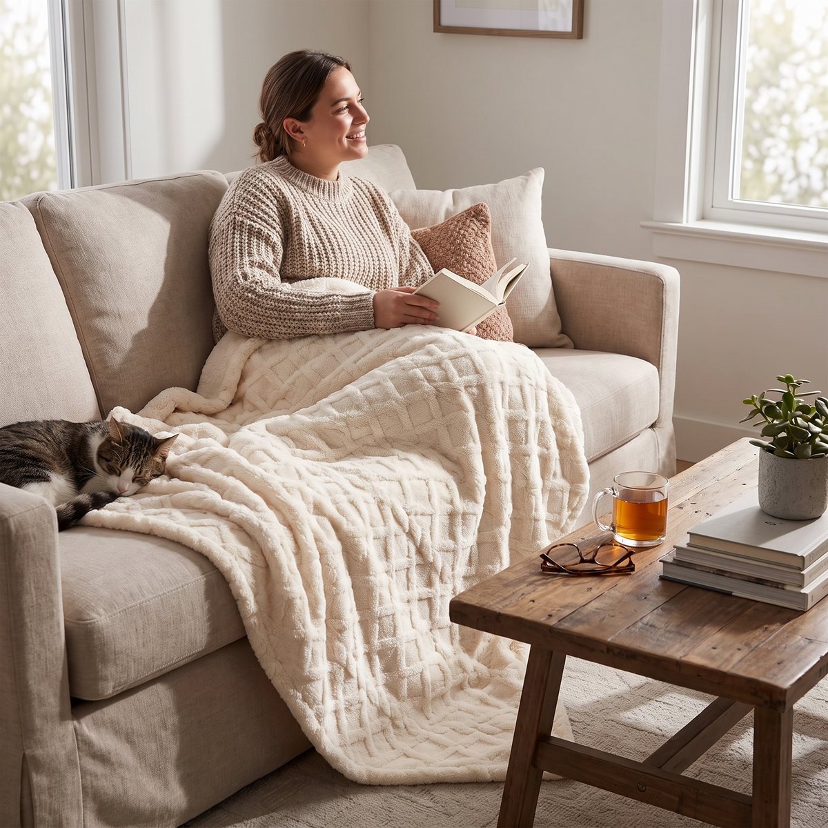 Solara Quilted Fleece Throw Blanket