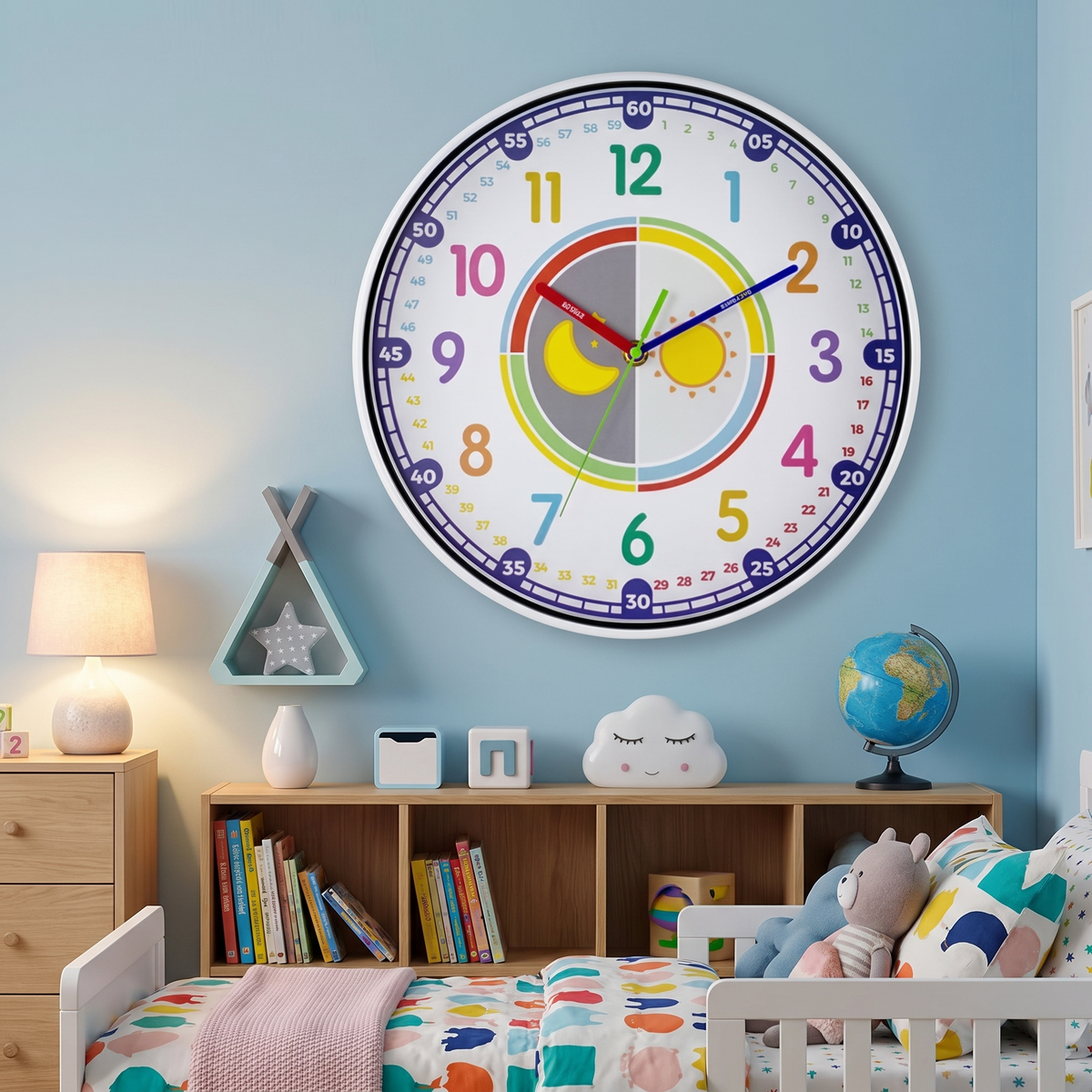 Ticksworth Learning Wall Clock for Kids