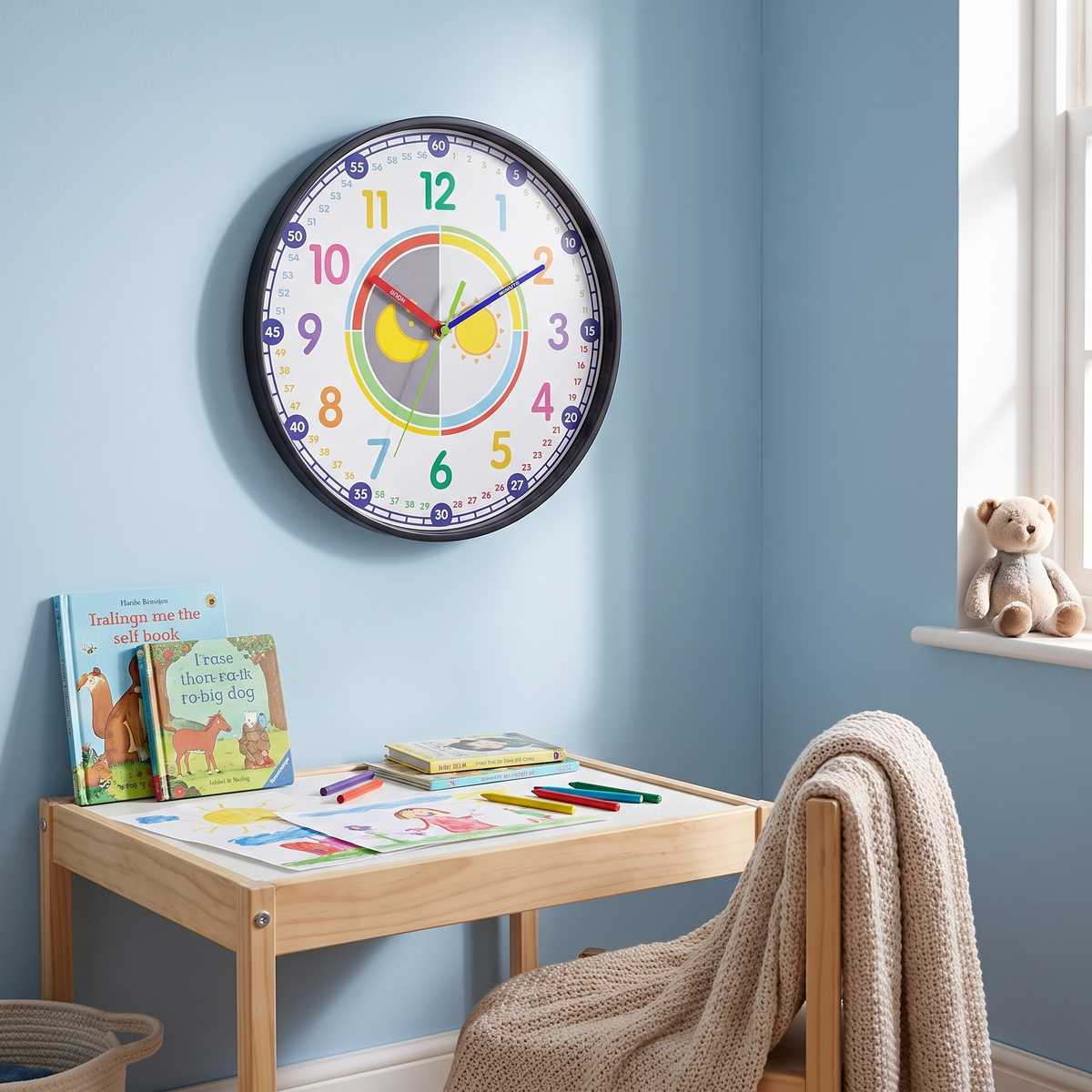 Ticksworth Learning Wall Clock for Kids