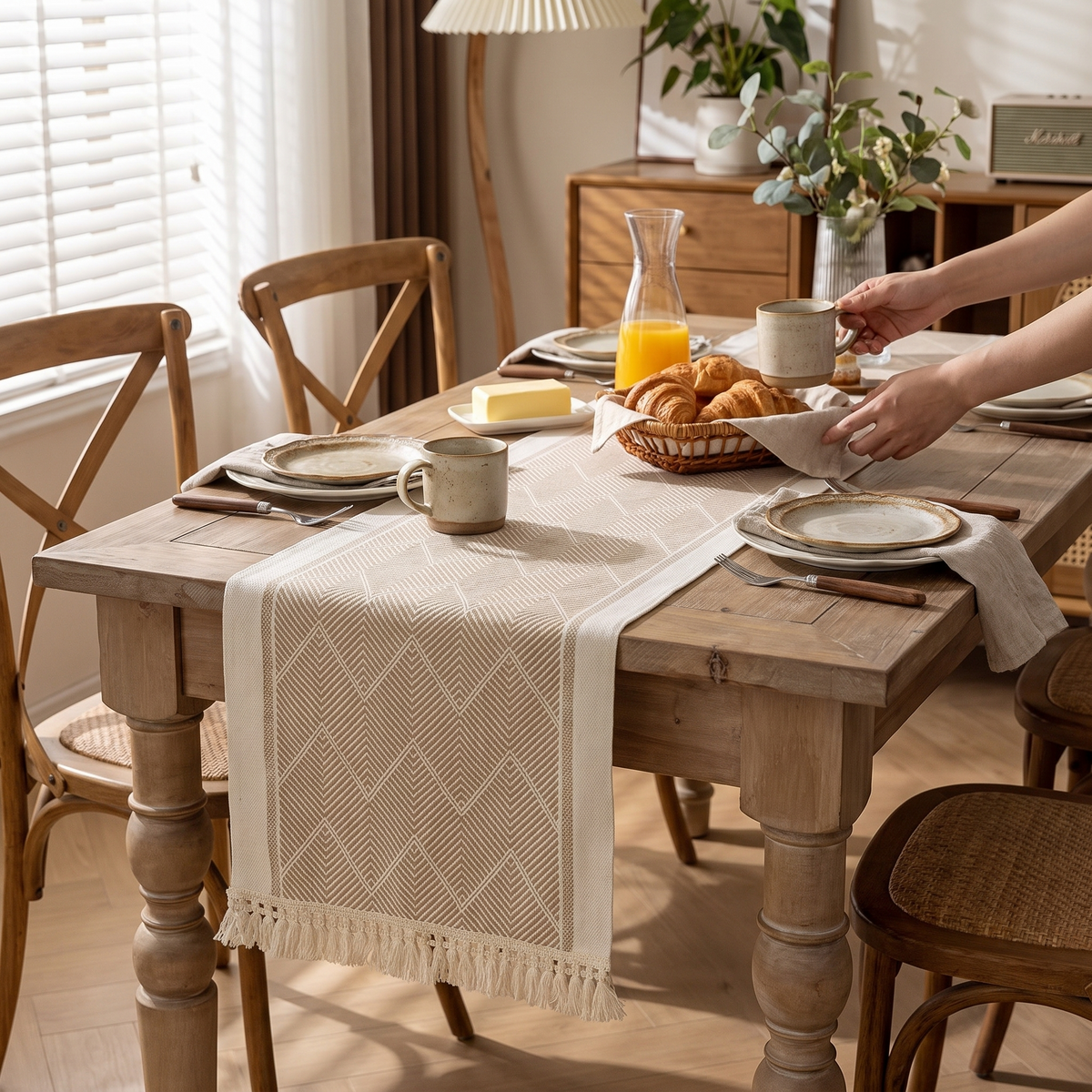 Meadow Cotton Woven Table Runner