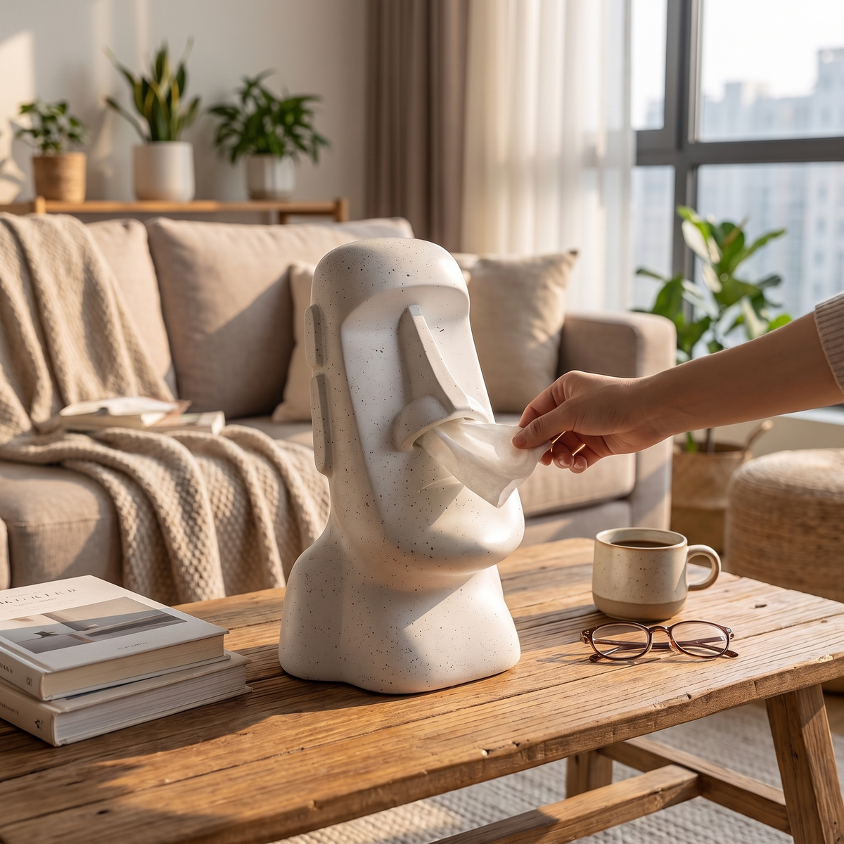 Easter Island Tissue Box