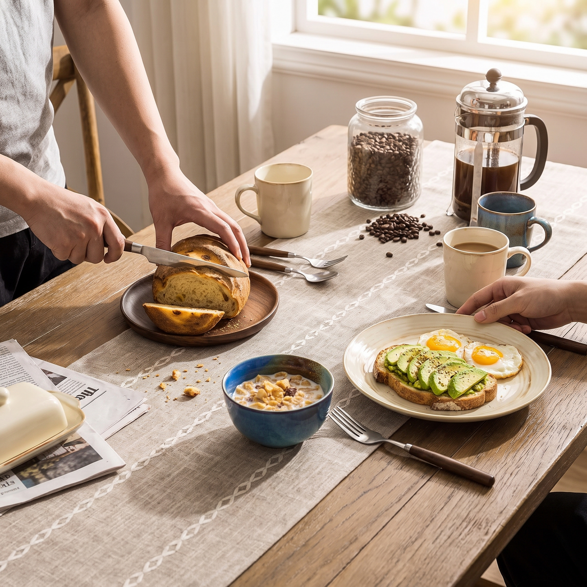 Kinley Rustic Linen Table Runner