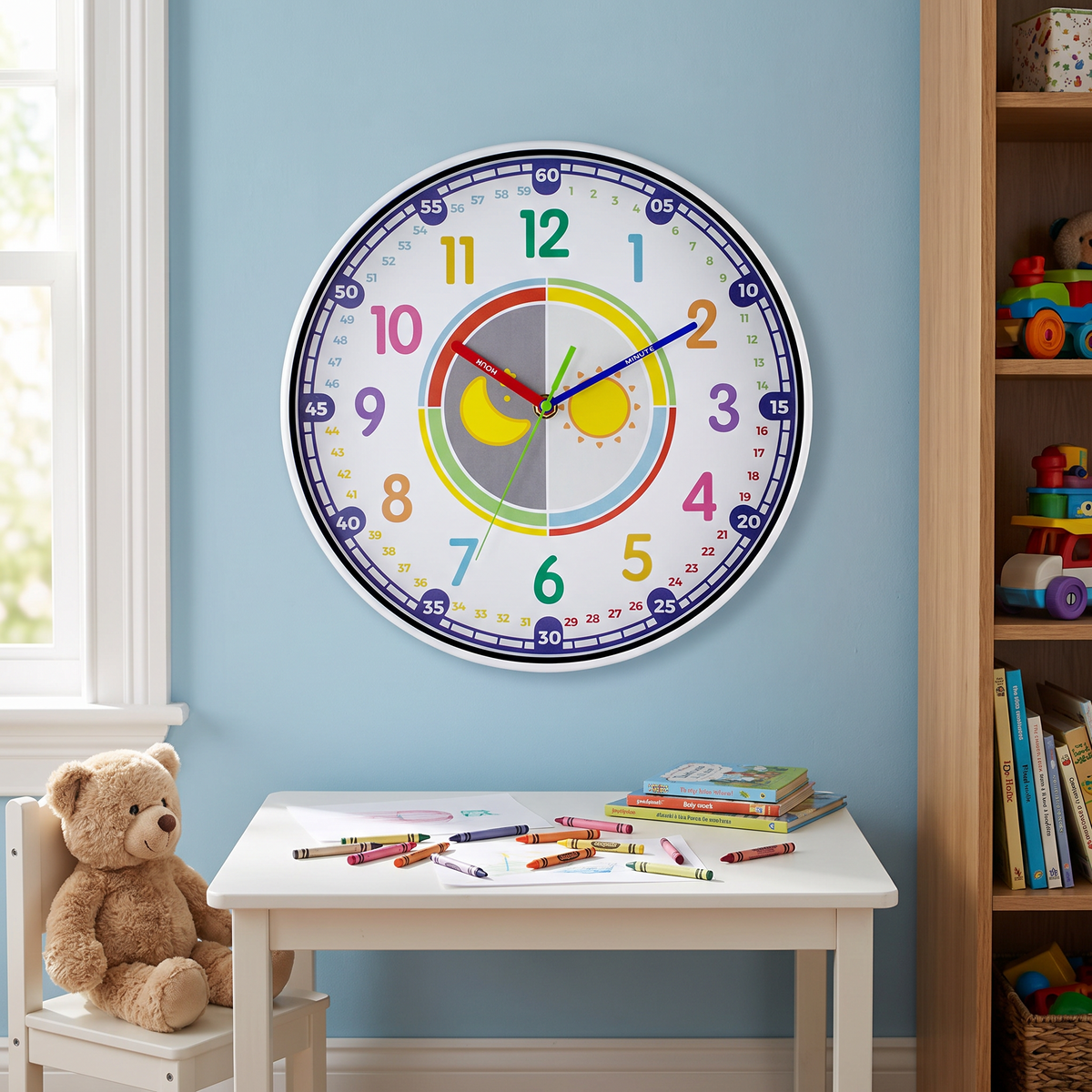 Ticksworth Learning Wall Clock for Kids