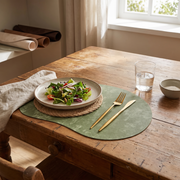 Larkspur Cashew Shaped Leather Placemats